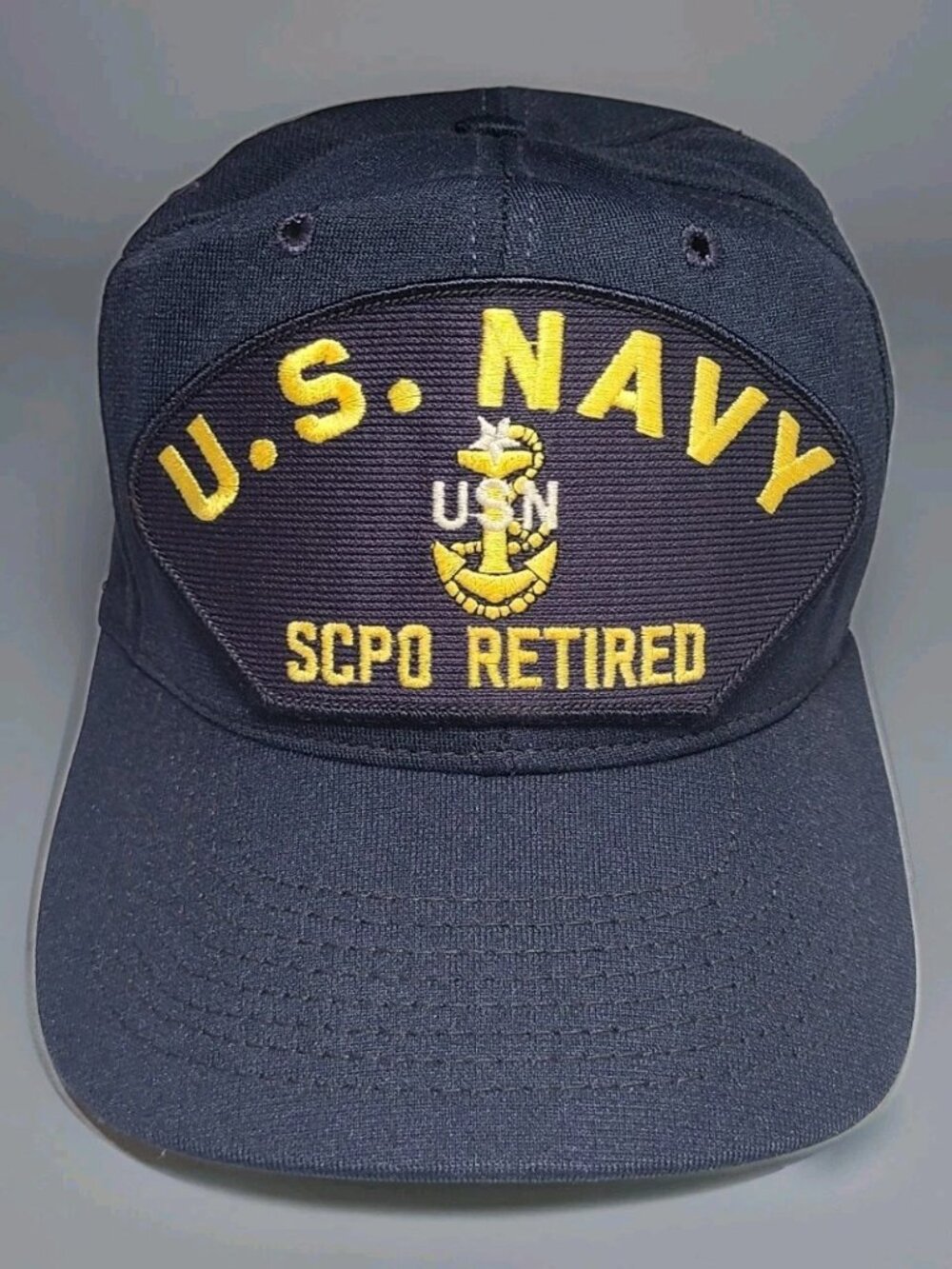 Vintage US Navy Baseball Cap SPCO Retired Veteran Vet Hat Made In USA